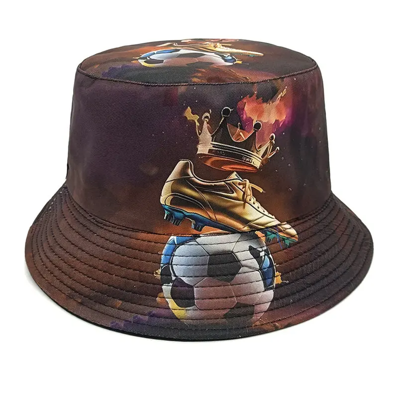 

2025 Four Seasons, полиэстеровая шляпа-ведро с мультяшным принтом, рыбацкая шляпа, уличная дорожная шляпа, солнцезащитная кепка, шляпы для мужчин и женщин 204
