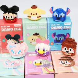 Disney 108 Style Stitch LinaBell Hello Kitty Building Blocks Princess Cartoon Figrues Bricks Children's Assembly Toys Model Gift