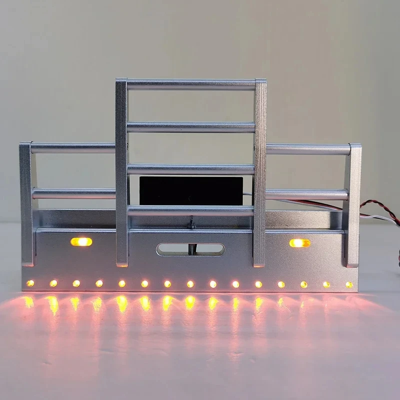 1set Aluminum Alloy Front Bumper Light for 1/14 Tamiya RC Truck Car King Hauler 56344 56301 Diy Parts Toys - Image 3