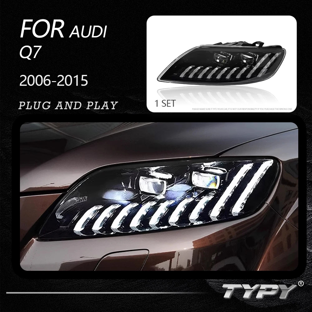 

TYPY Car Headlights For Audi Q7 2006-2015 LED Car Lamps Daytime Running Lights Dynamic Turn Signals Car Accessories