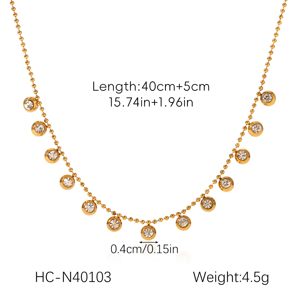 Vergoldetes Zirkon-Blumen-Schmuckset für Damen, zierliche Halskette, Armband, hypoallergen, Edelstahl, anlaufbeständig, Geschenk – Detail 13