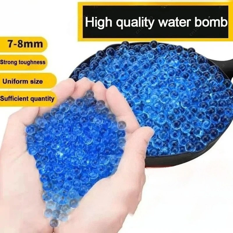 7-8mm 워터 비즈 젤 볼 전동총 폴리머 크리스탈 흙 하이드로겔 젤 폴리머 성장하는 물 공 결혼식 홈 데코 2024