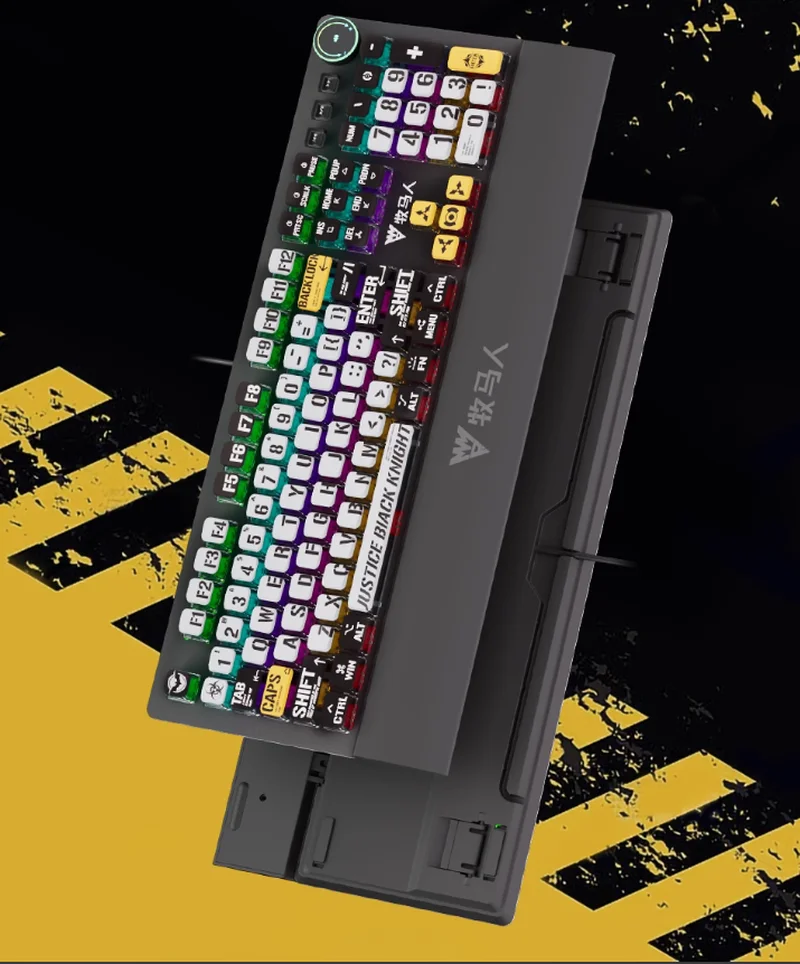 

Wrangler Mechanical Keyboard Black Knight Anime Theme Mechanical Keyboard Game Dedicated E-sports Desktop Computer Office Typing