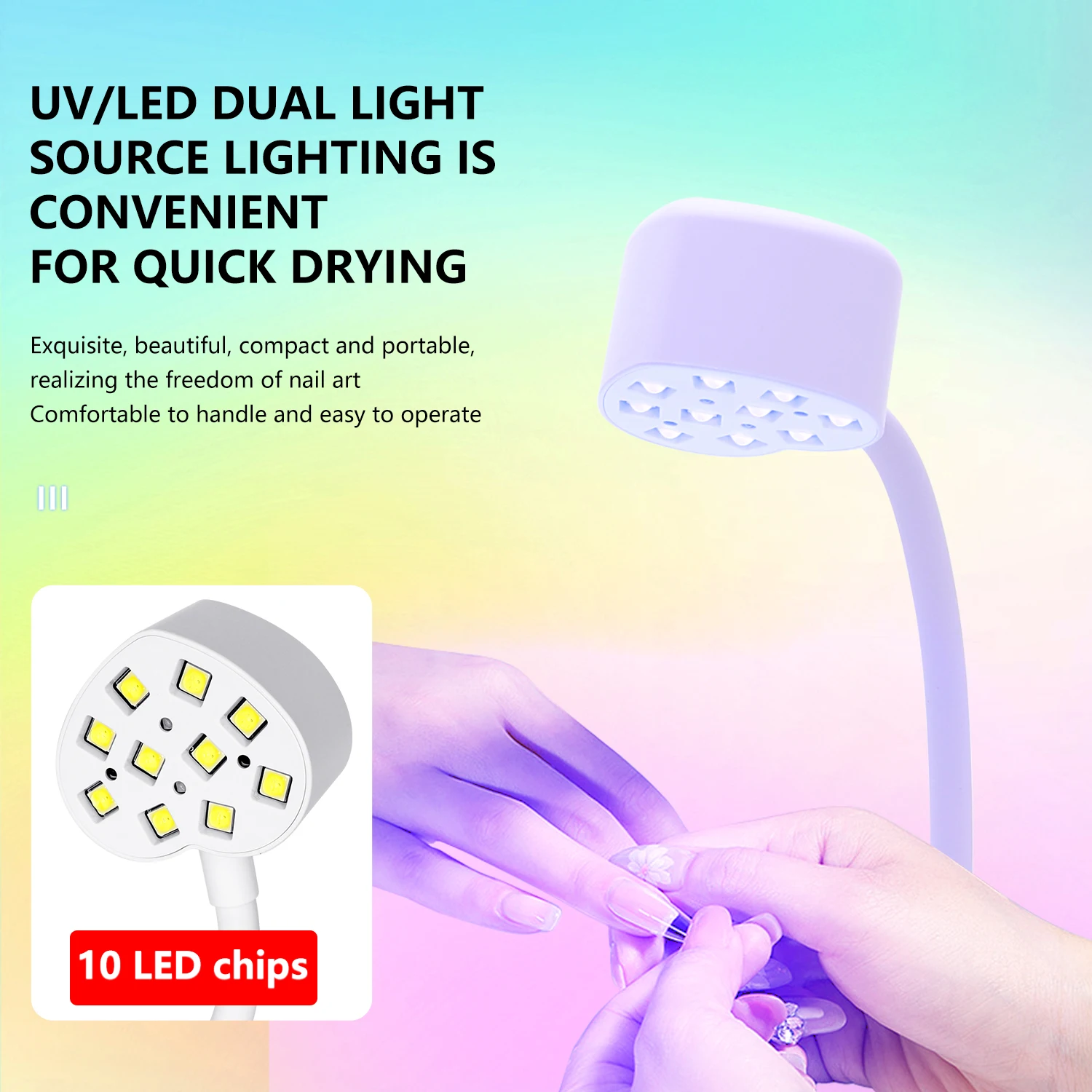 Intelligent induction nail lamp, adjustable seconds, 360-degree twist, drying nail pieces, special for nail shops.