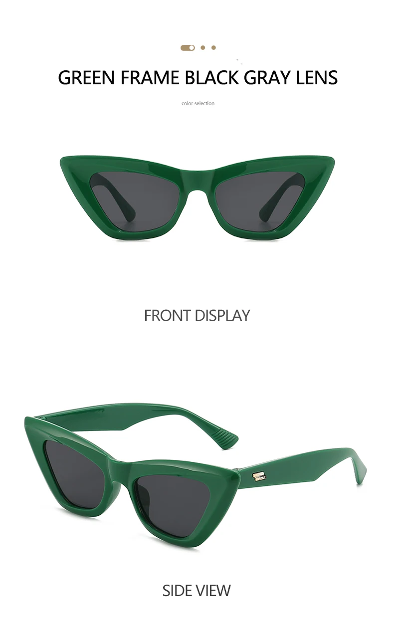 Neue Damen-Sonnenbrille mit Katzenohrenrahmen, prahlen Sie einen Vintage- und eleganten Stil. Die Katzenohr-Silhouette hilft, die Gesichtskonturen zu flachen 5262 – Detail 13