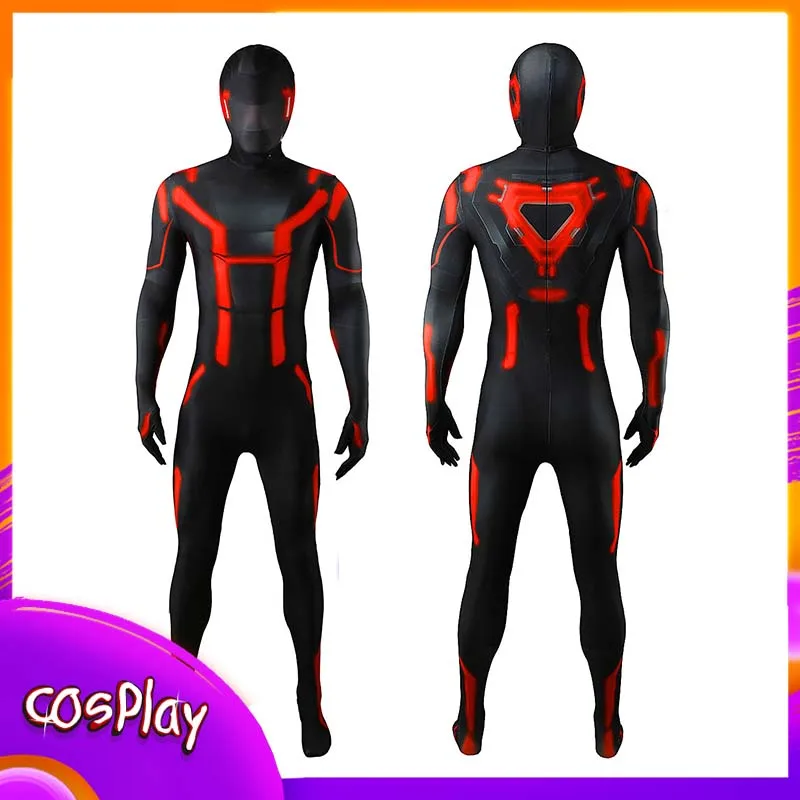 

Tron 3 Ares Cosplay Costume Men'S Jumpsuit Halloween Comic-Con Carnival Party Masquerade Props Performance Bodysuit Adult Gift