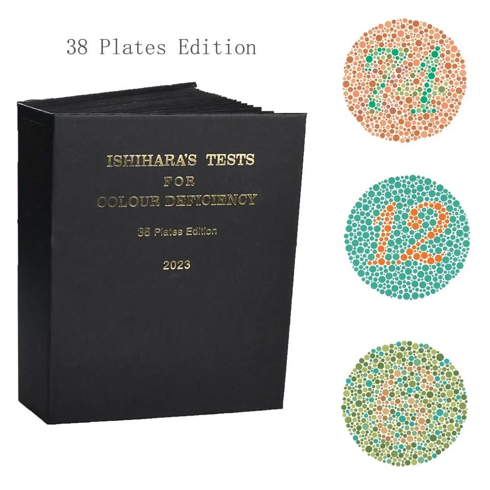 High Quality Hot Selling 2024 New Publish Ishihara Book 38 Plates Optometry Color Blindness Color Deficiency Test Book ISHI-38-2