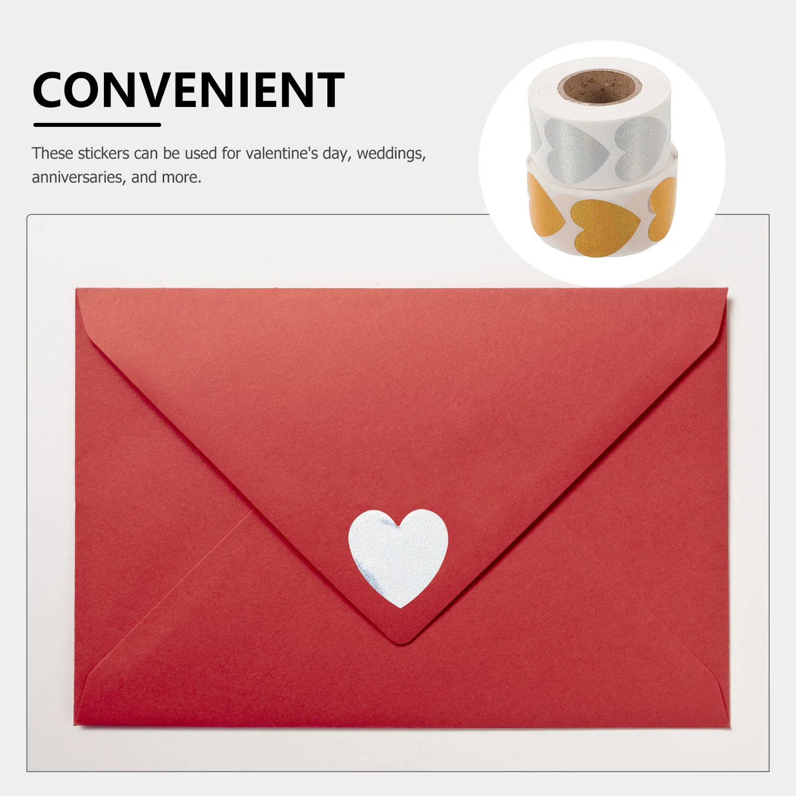 2Pcs Heart Seal Stickers Elegant Self-Adhesive Decorative Labels for Wedding Invitations Envelopes Present Wrapping Romantic