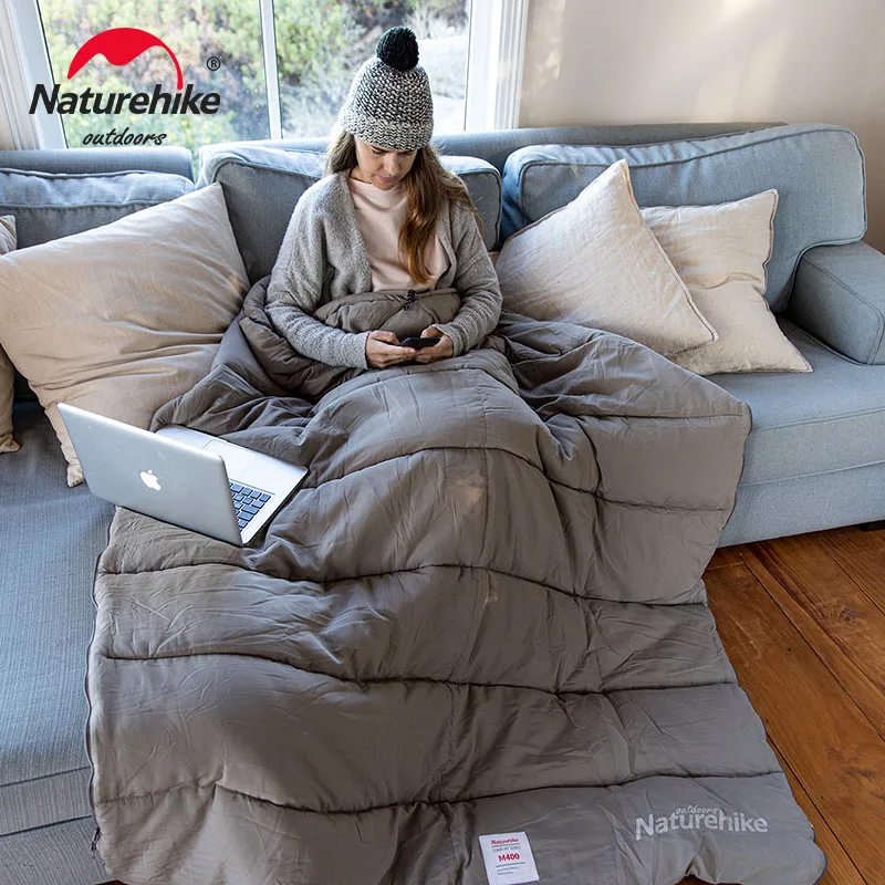 Naturehike M180 Sleeping Bag Ultralight Winter Spliceable Hooded Sleeping Bag Outdoor Camping Waterproof Machine Washable 1℃-12℃