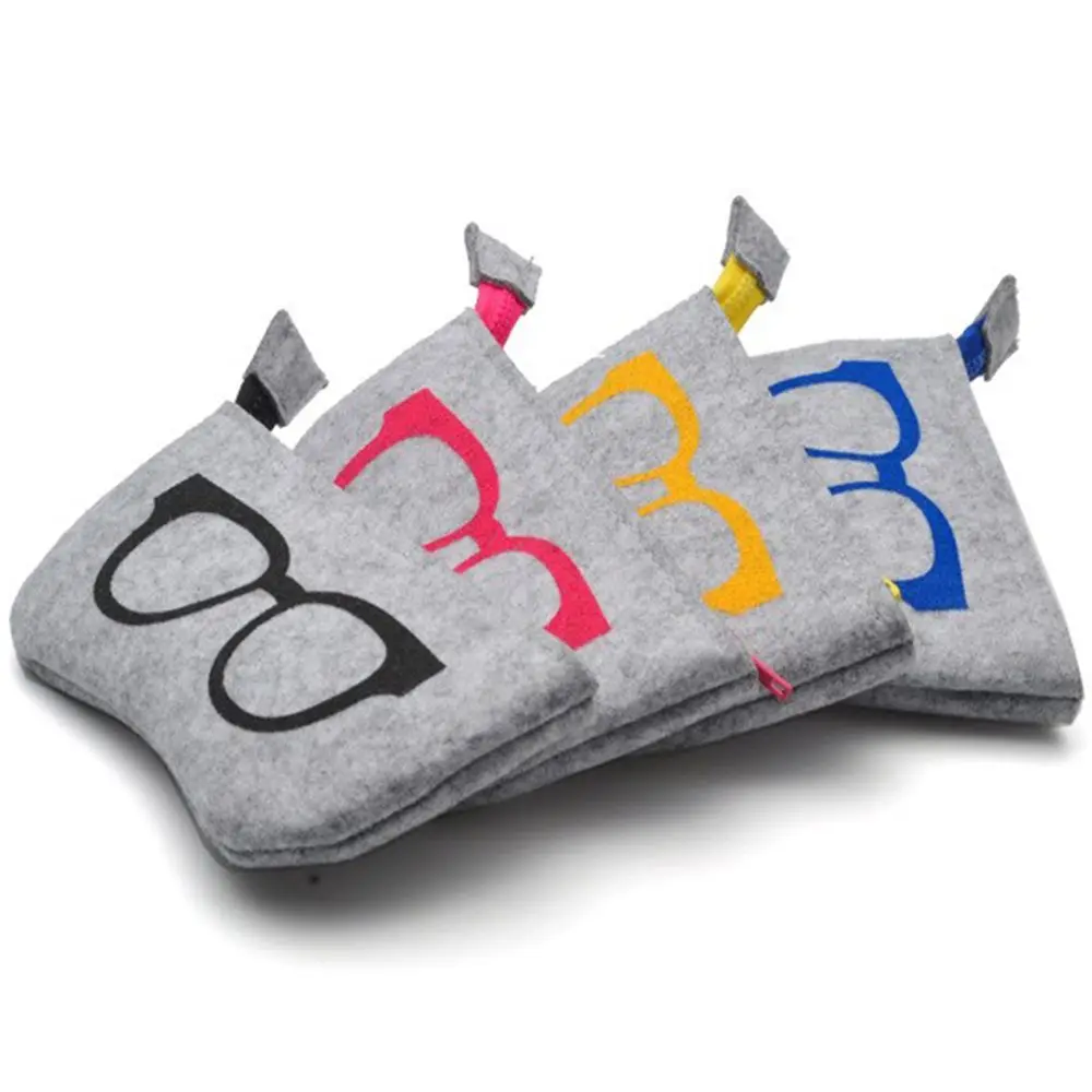 Protector Portable Storage Sunglasses Case Felt Box Eye Glasses Bag Zipper Pouch