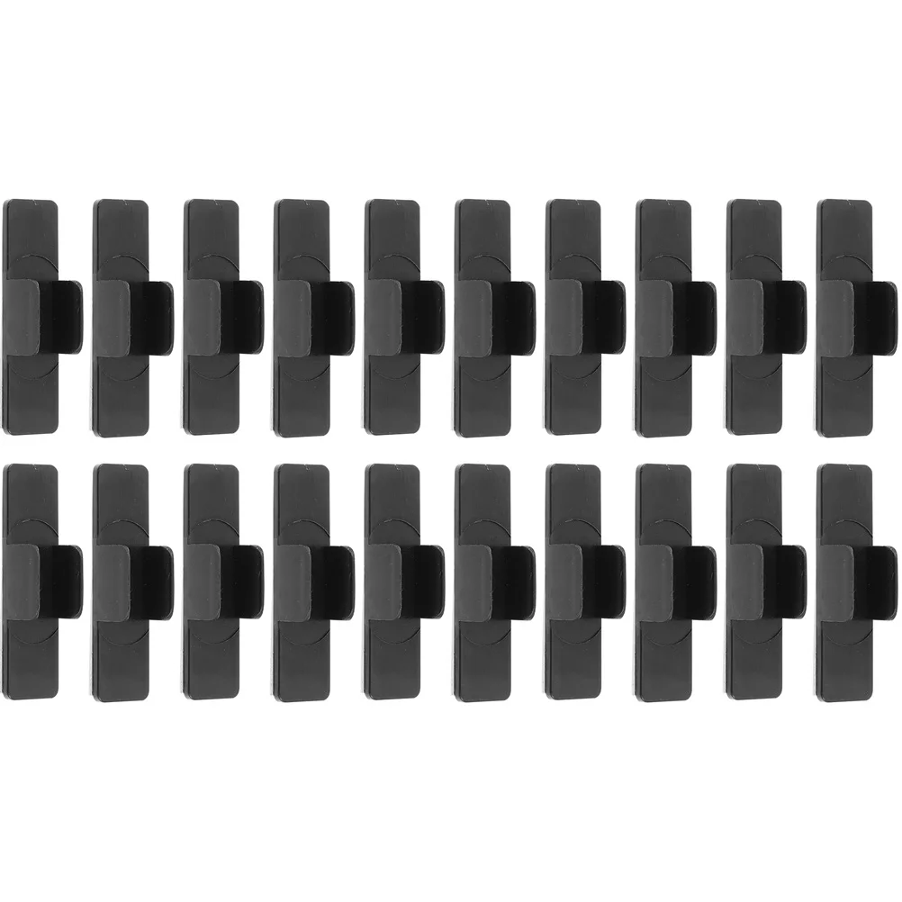 

20pcs Holder Clips Adhesive Whiteboard Clips Wall Mount Plastic Pen Buckles Office Home Use Pen Fixing Clamps Plastic Pencil