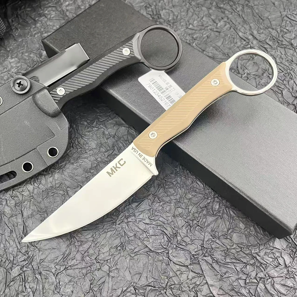 سكين شفرة ثابتة 20AZ/MKC سكين مستقيم نايلون ABS مقبض 440C شفرة البرية مغامرة متعددة الوظائف المحمولة عالية الجودة