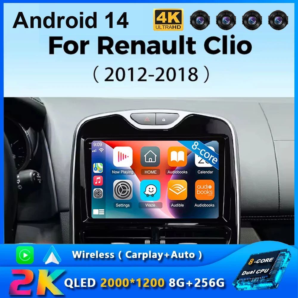 Android Auto For RENAULT Clio 4 BH98 KH98 2012 - 2018 Carplay Autoradio Car Radio Multimedia Video Player Stereo CPU Accessories