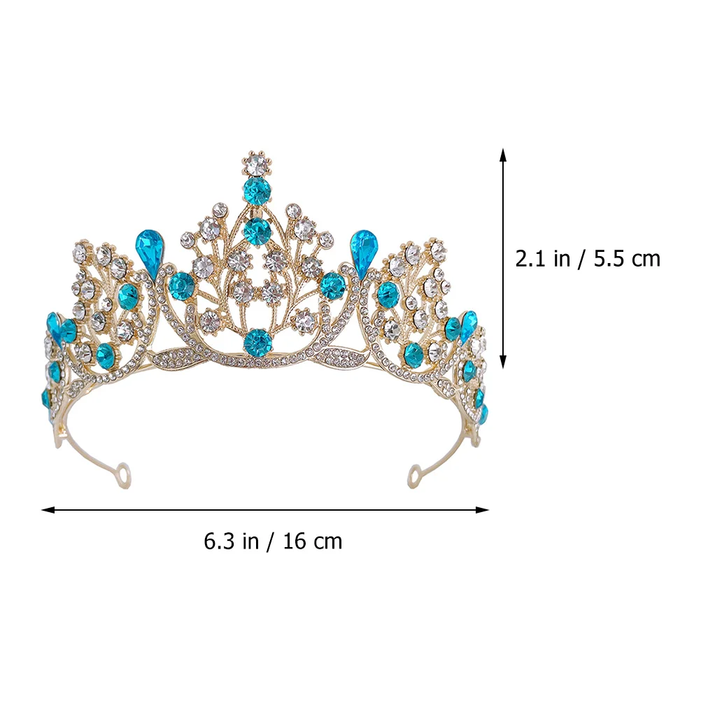 Tiara Bridal Crown Birthday Accessories for Women Wedding Toast Clothing Headpiece Bride Zinc Alloy Pageant Miss