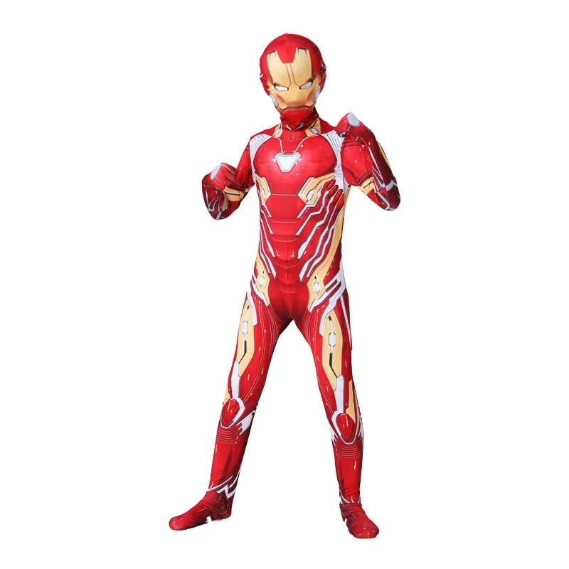 

Iron Man Cosplay Bodysuit Jumpsuit Halloween Carnival Party Cosplay Costume for Child Iron Man Costume for Kids Superhero