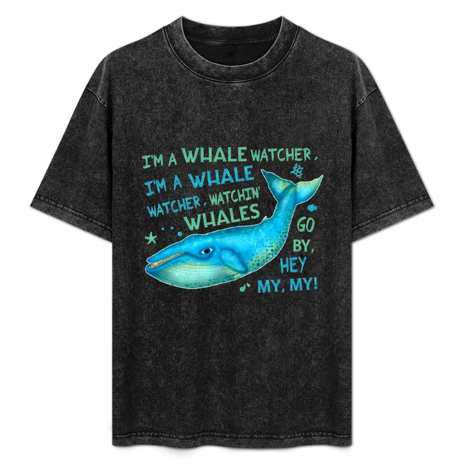 Whale Watching Family Vacation Cruise Trip Funny T-Shirt oversized t shirt aesthetic clothes quick drying Men's cotton t-shirt