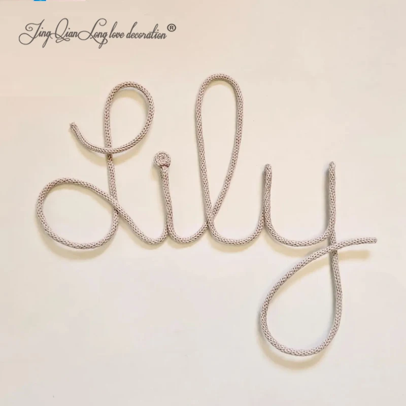 Custom Nursery Decor Large Knitted Wool and Wire Name Signs, Baby Nursery Decor, Kids Bedroom Personalized Name Sign