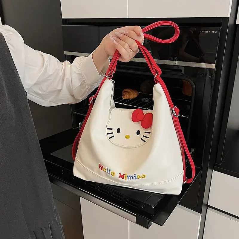 

Sanrio Hot Shoulder Bag Hello Kitty Shoulder Bag Cute Large Capacity Fashion Sweet Style Student Girl Shop Tote Bag Сумка на плечо