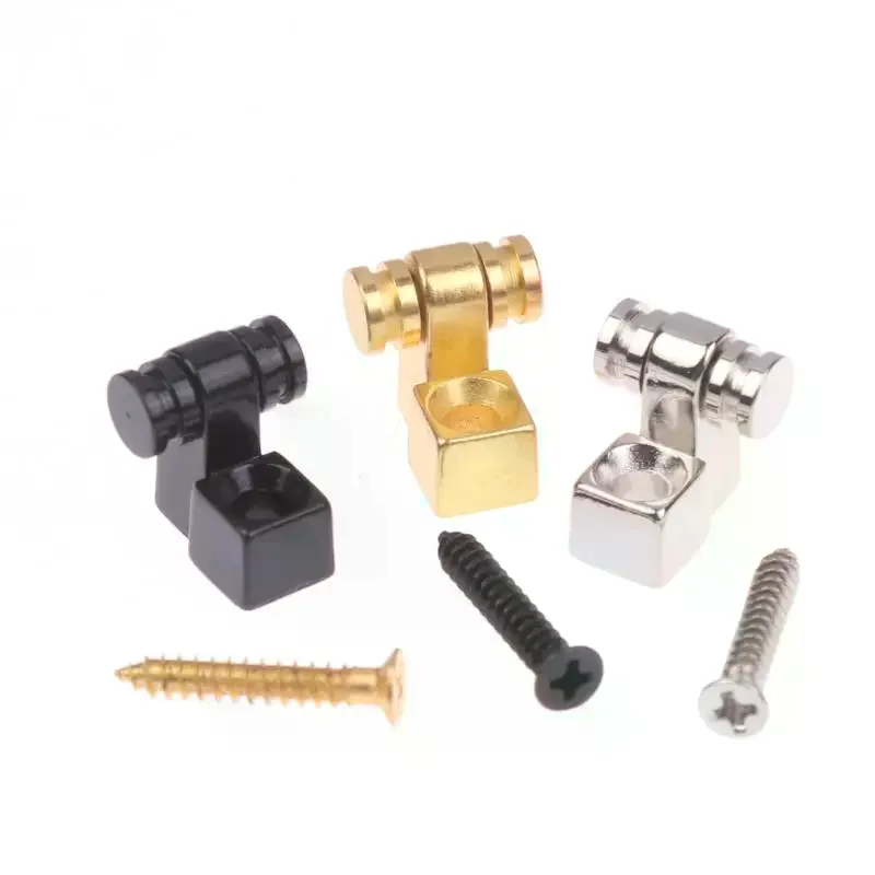 2Pcs Electric Guitar Chrome Roller String Trees Retainer Mounting Tree Guide Silvery Black Golden DIY Accessories