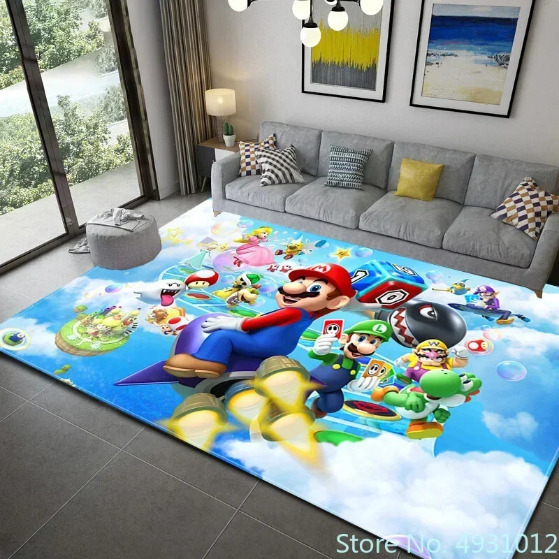 

Аниме 3D принт прыгающий ковер Супер Марио мультяшный ковер детская гостиная спальня декор детский противоскользящий коврик для ползания
