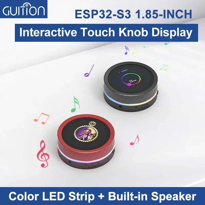 ESP32-S3 Development Board+1.85-inch Screen Physical Knob+real-time Monitoring Secondary Screen Battery Or Not