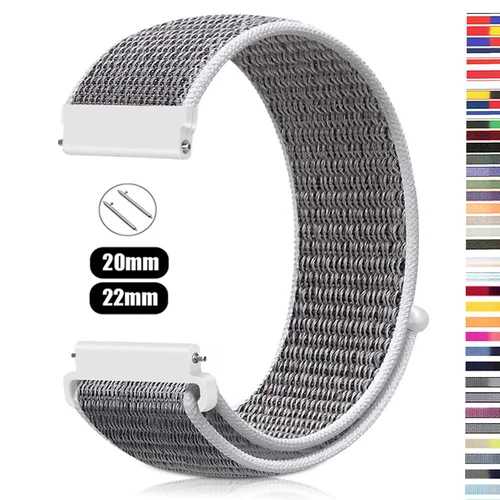 Correa de 20mm 22mm para Samsung Galaxy Watch 7/6/5/4/5pro/4/6 pulsera deportiva clásica/activa con bucle de nailon huawei watch GT 4-2-2e-3