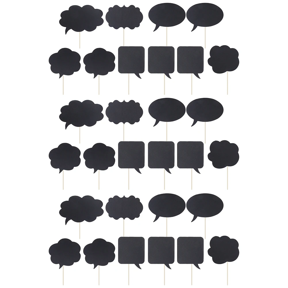 

30pcs Chalkboard Props Lightweight Eco-Friendly Party Favors Diy Photo Booth Accessories For Wedding Birthday Halloween