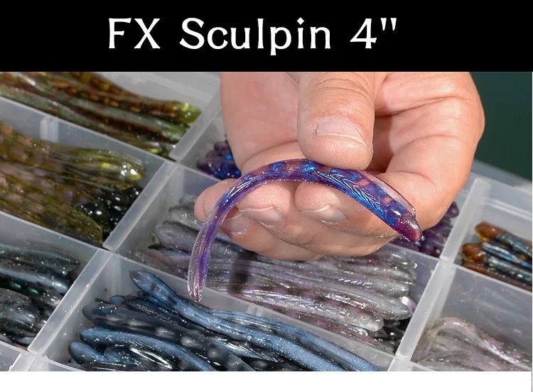 American ROBOWORM New Product FX Sculpin 4-inch Goby Fish Luya Upside-down Soft Bait Tri-color Salty.