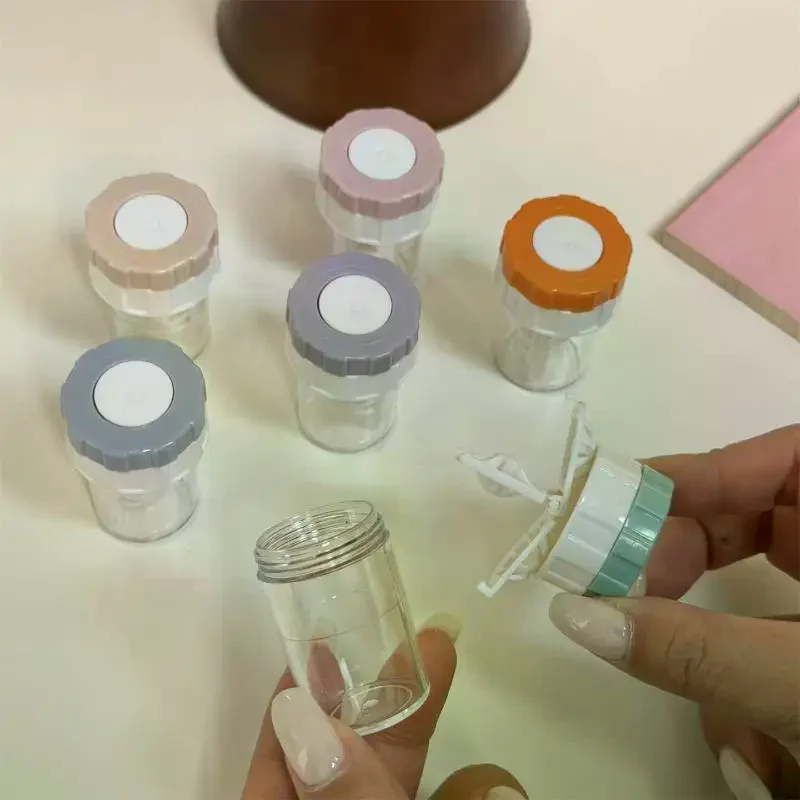 Small Portable Hand Rotating Contact Lens Cleaner Hand Operated Contact Lens Cleaning Box For Glasses