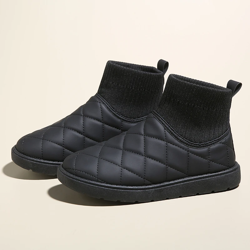 Winter Fleece Warm High Top Cotton Shoes Women 2025 New Platform Non-slip Snow Boots Versatile Short Boots - Image 6