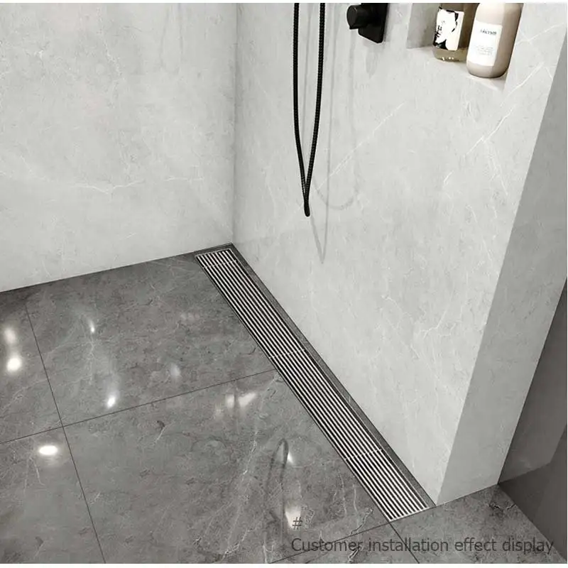 Horizontal Stainless Steel Linear Shower Side Drainage Port Channel Floor Drain