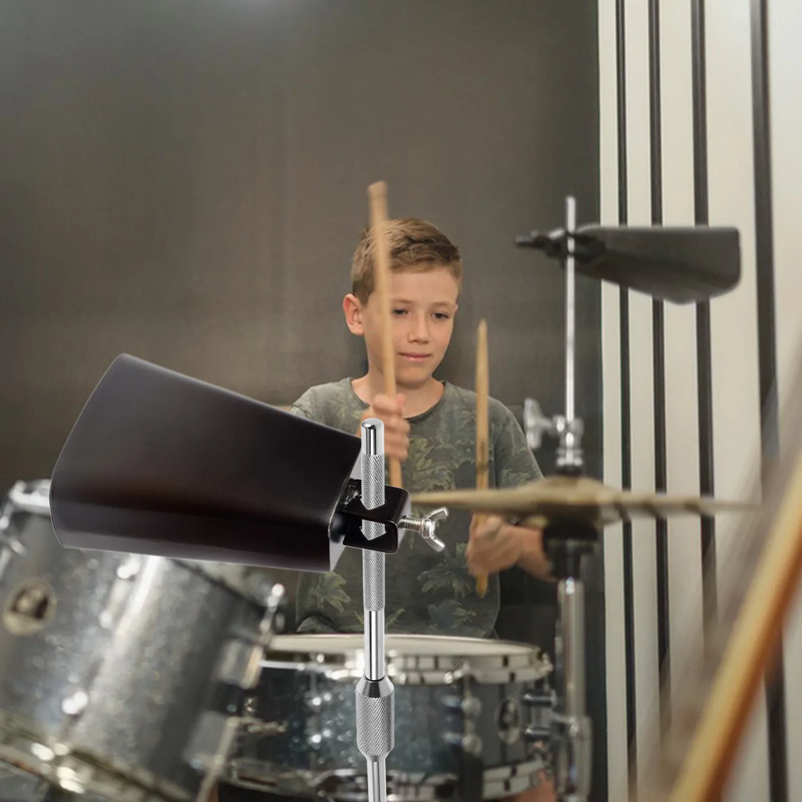 

Кронштейн для крепления колокольчика, металлический прямой стержень, зажим для ударных инструментов, удлинитель, прочный держатель, аксессуар для крепления колокольчика