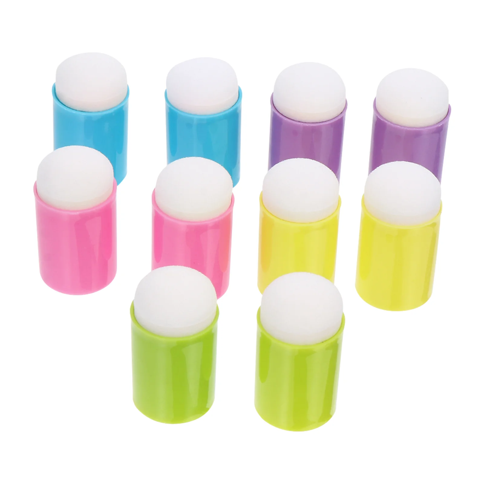 10 Pcs Kids Painting Supplies Daubers Finger Sponge Smudge Tool Toy Brushes for Draw Stamp Pad Plastic