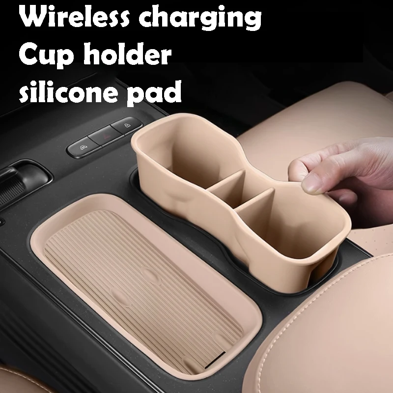 

For NIO ET5 ET5T 2023 2024 Wireless Charging Cup Holder Silicone Pad Interior Modification Car Accessories