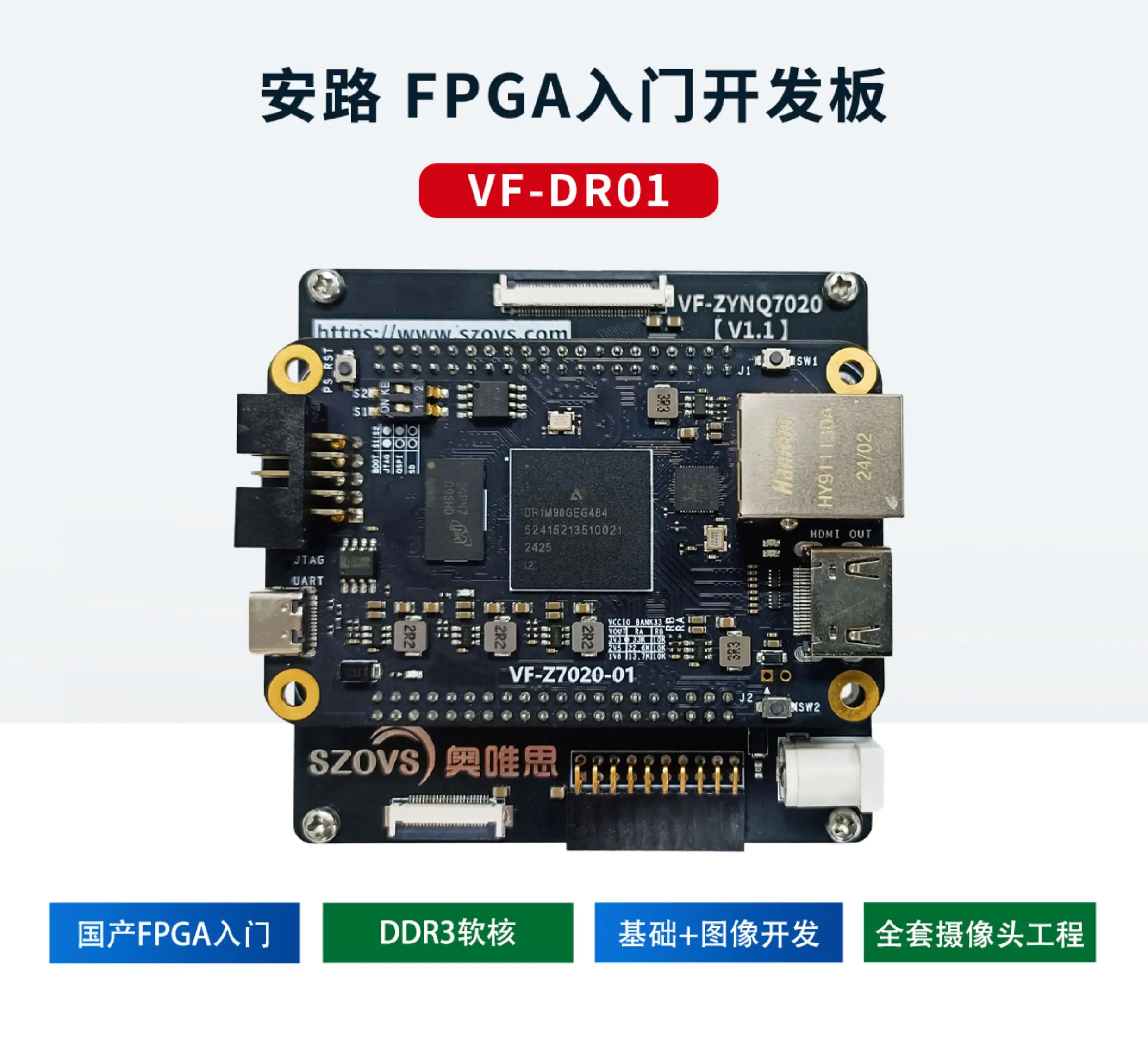 FPSoc FPGA Image Development Board Module P2P Compatible ZYNQ 7020 VF-DR01