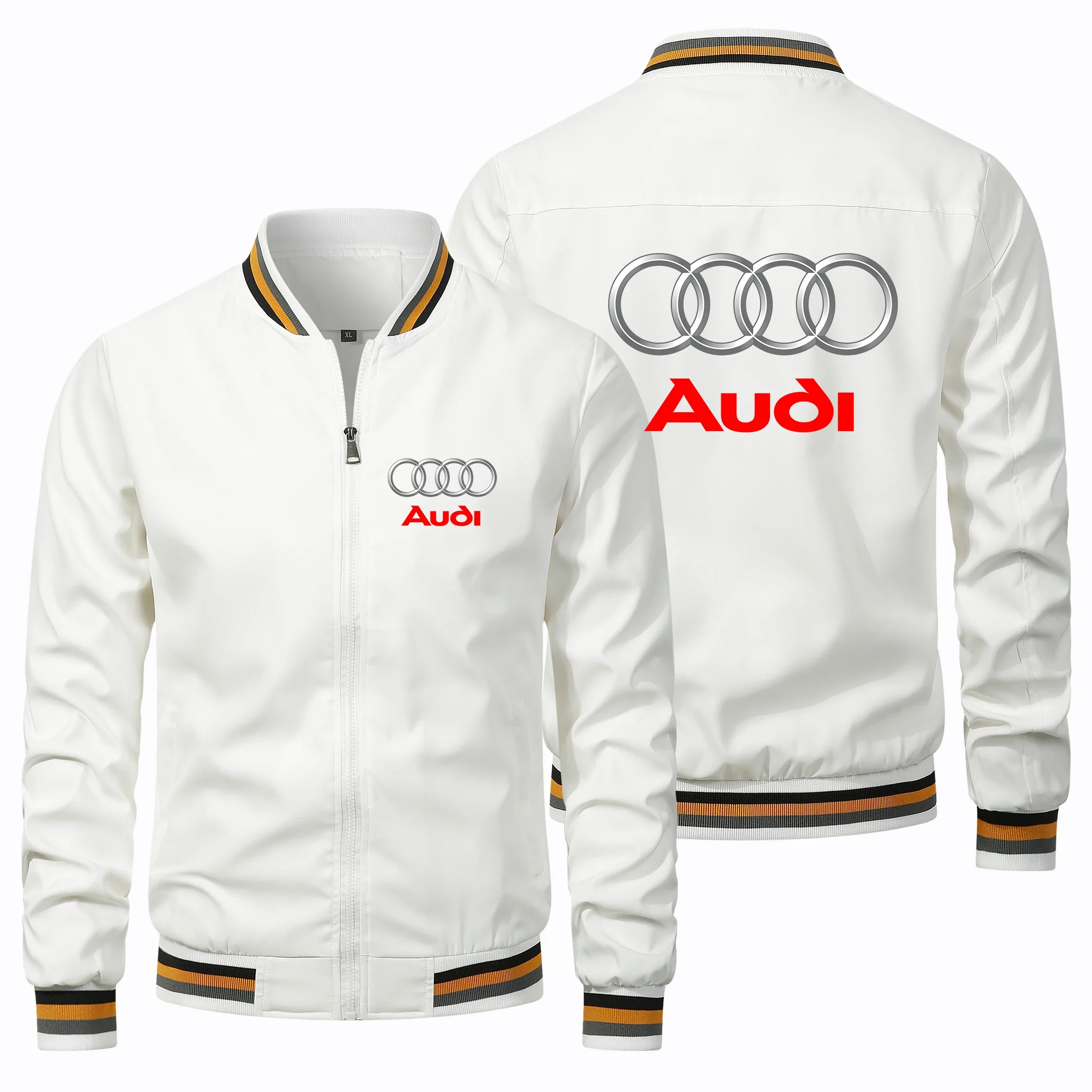 2024 Autumn New Motorcycle Jacket Audi A6 A8 Q5 Q7 RS Logo Print Jacket Fashion Biker Jacket Racing Uniform Men Audi Clothing