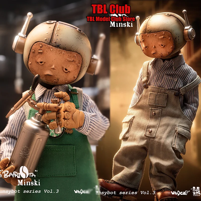 

In Stock GEARHEAD TOYS CLUMSYBOT GHT005 1/12 Scale Coffee Shop Manager AI MINSKI 7-inch Full Set Action Figure Soldier Toys