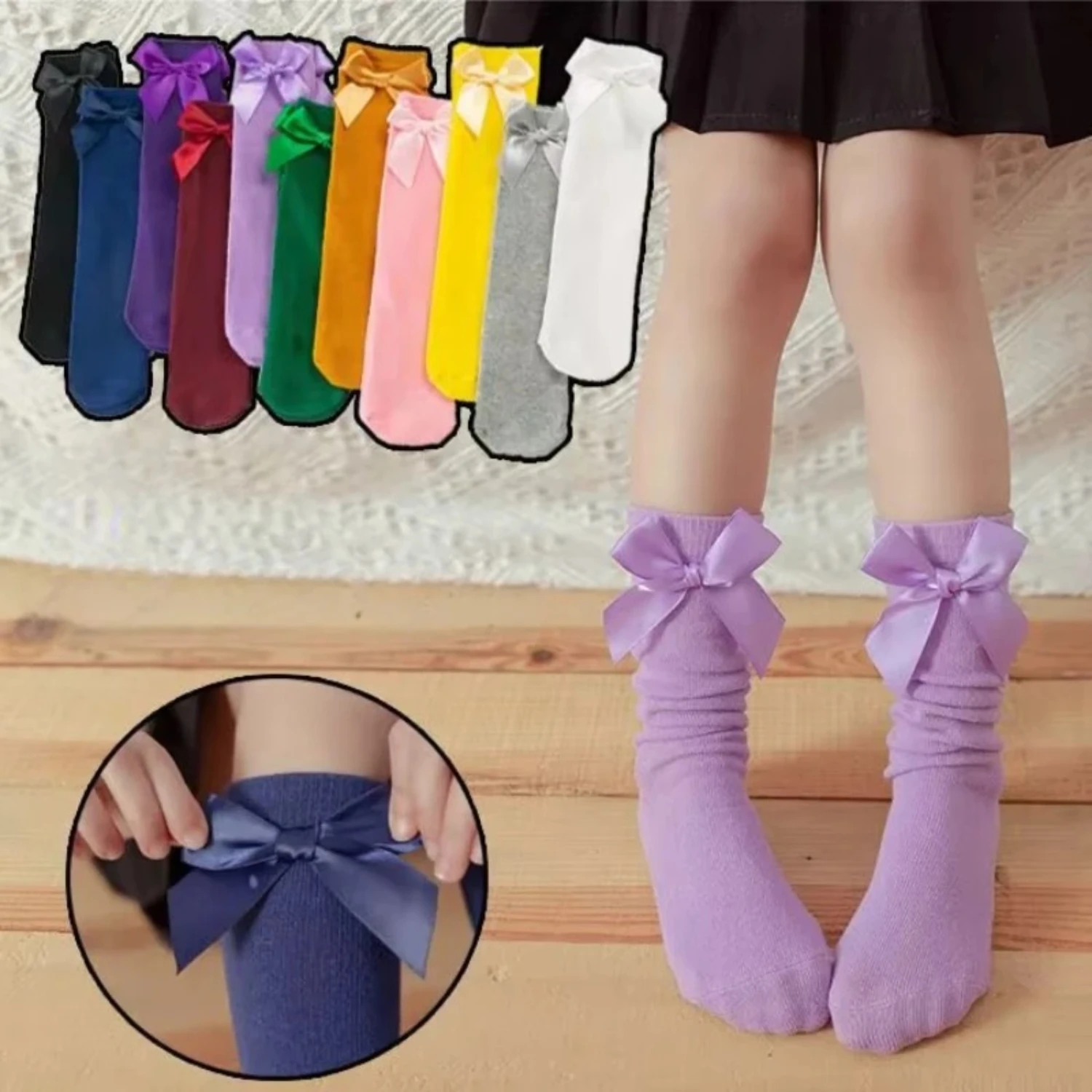 Baby Girls knee long Socks New Toddlers Socks 30cm Girl Big Bow Knee High Long Soft Kids Socks Newborn Bowknot Children socks