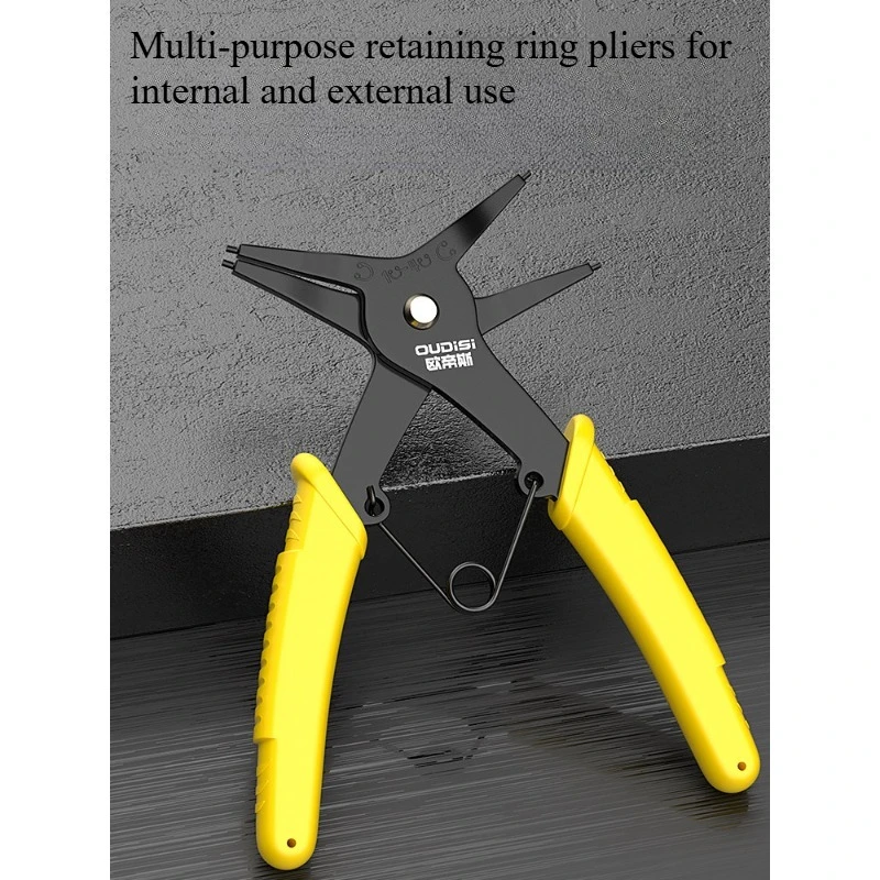 Multi-purpose Circlip Pliers Two-in-one Dual-purpose Inner and Outer Bending Spring Dismounting Retaining Ring Pliers