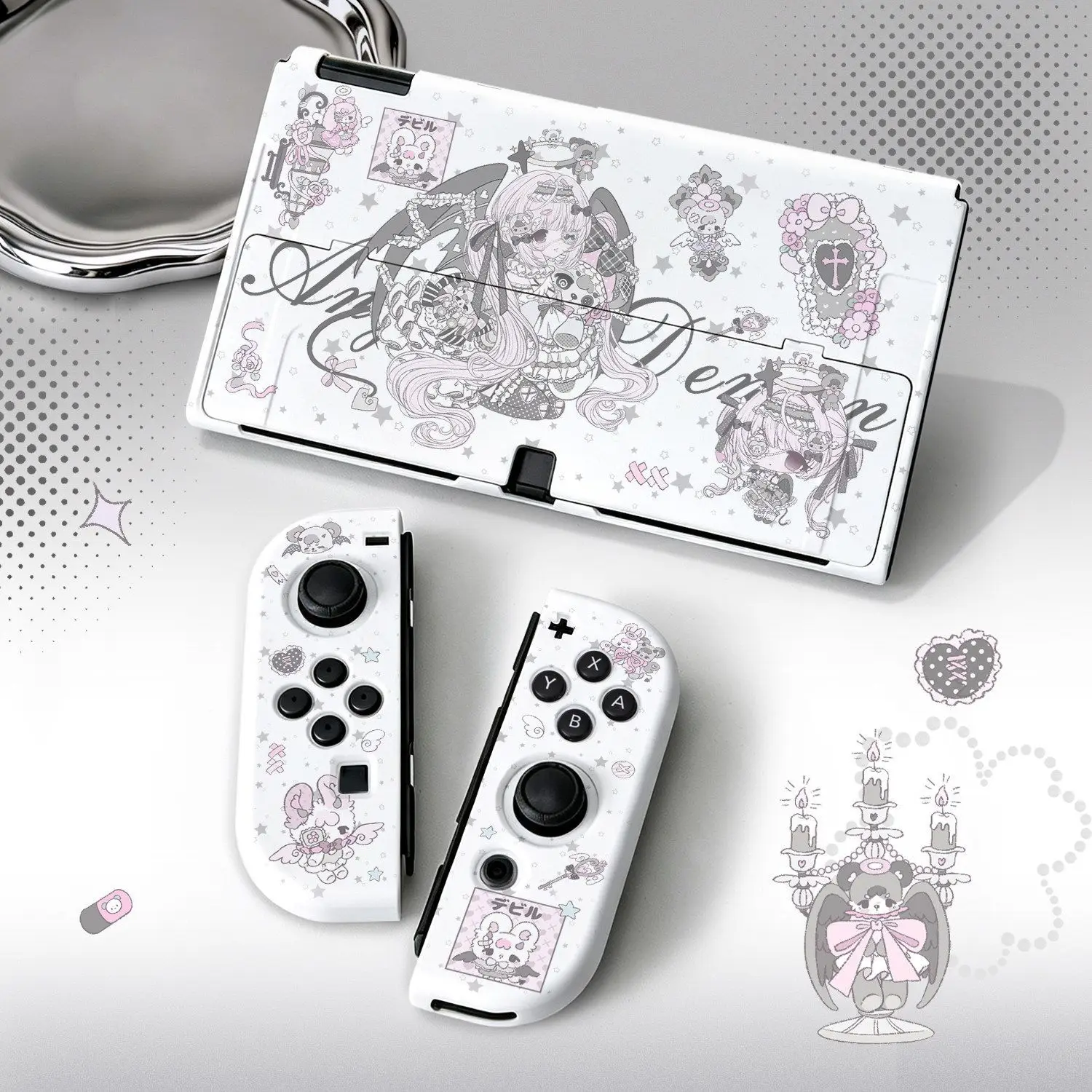 Original Lolita-Style Switch Glitter Case for Nintendo Switch 2 OLED NS Matte Joy-Con Soft Shell Portable Console Storage Bag