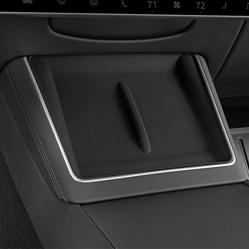 Für Tesla Model Y YL Juniper 2026 Kabelloses Lade-Silikonpad Mittelkonsolen-Ladematte Rutschfeste Innenraum-Accessoires – Detail 18