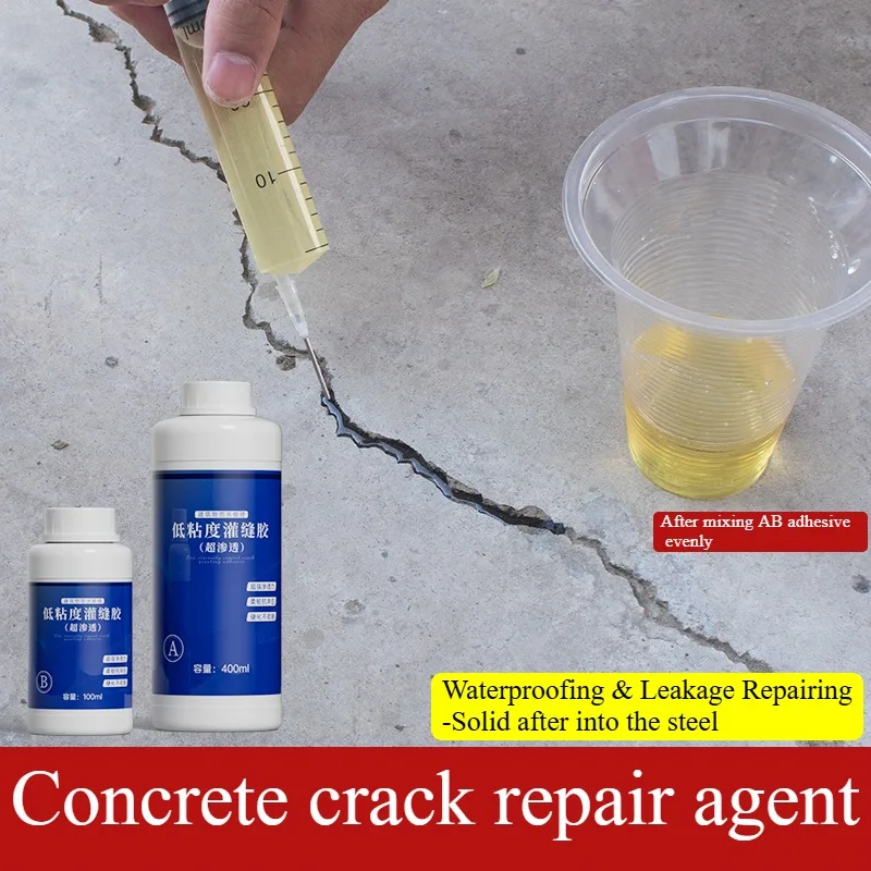 

Клей для затирки бетонных трещин с низкой вязкостью, средство для ремонта трещин, самовыравнивающийся водостойкий агент для уплотнения, гидроизоляция, трещины для утечек