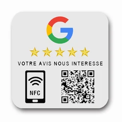 Custom Google Review Sign with NFC Scan Code PVC Social Media Signs Google Review Card For Your Business Retail Store Decors