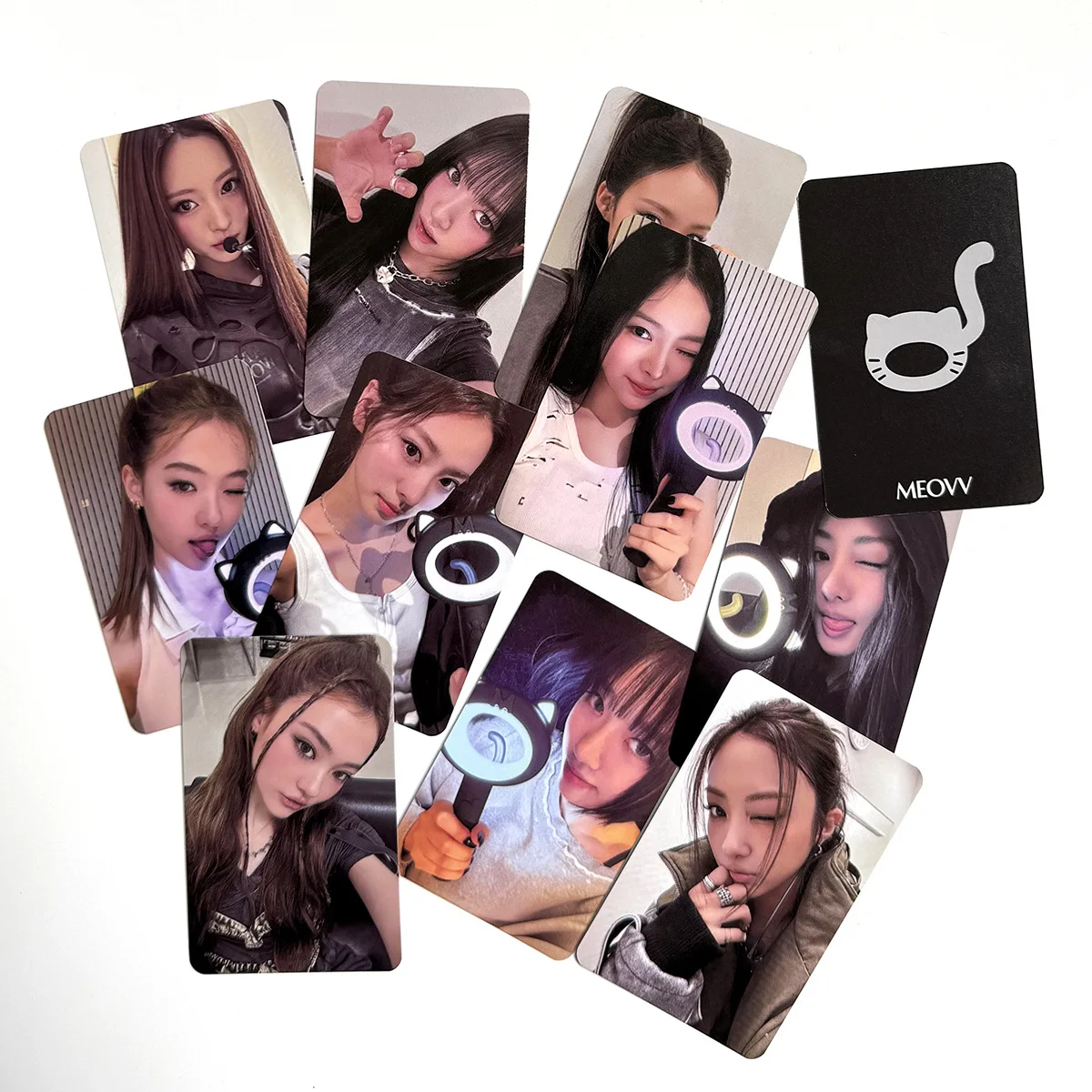 بطاقة عصا الضوء Kpop MEOVV مكونة من 5 قطع/مجموعة بطاقة خاصة TBL FL Ver بطاقة على الطراز الكوري بطاقة LOMO Anna Narin Gawon Sooin مجموعة المشجعين #3
