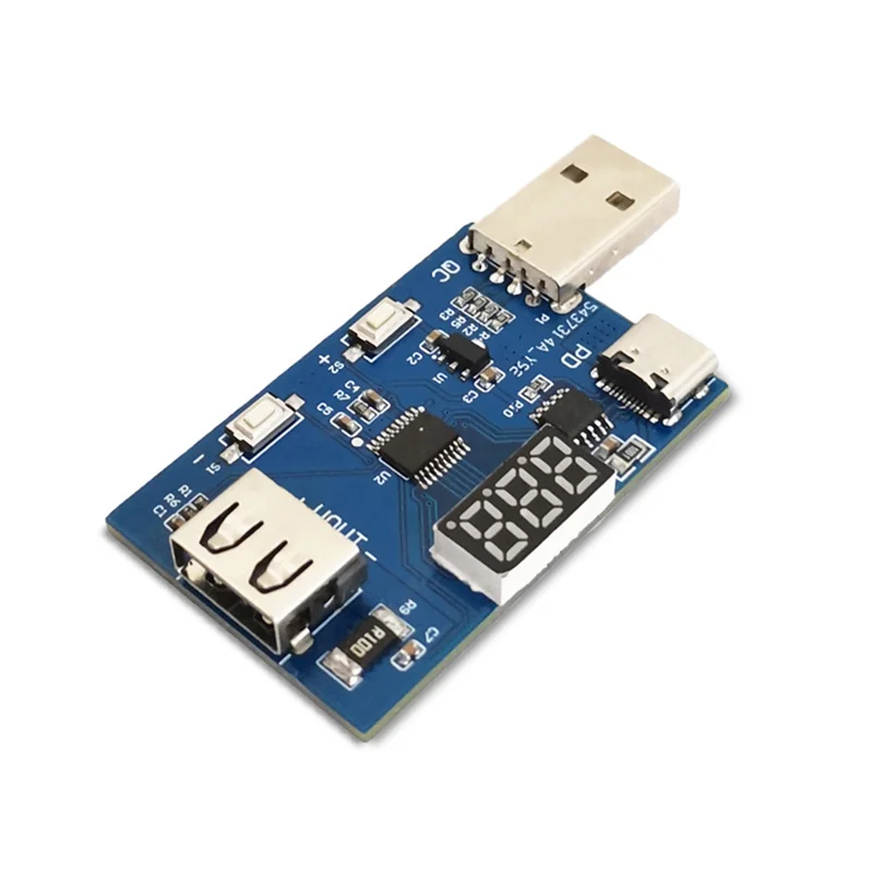 -RRKK QC2.0 QC3.0 PD3.0 Modulo esca Modulo esca blu navy 3.6-20V Tensione multifunzione regolabile Testa di ricarica Test Invecchiamento Mo