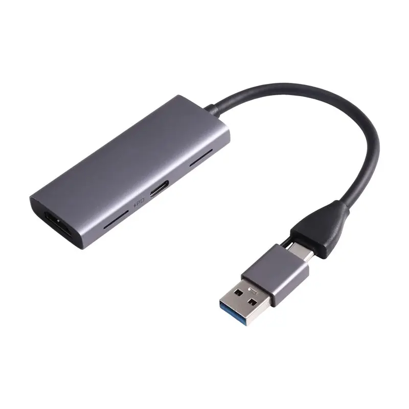 B67C Live Stream Recording Device 1080P Video Capture Card -Compatible USB-A/USB-C Video Grabber For Computer Game Meeting