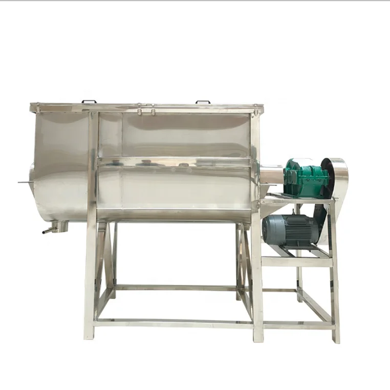 Flour horizontal blender fertilizer tape mixer chemical plastic mixer stainless steel heating mixer