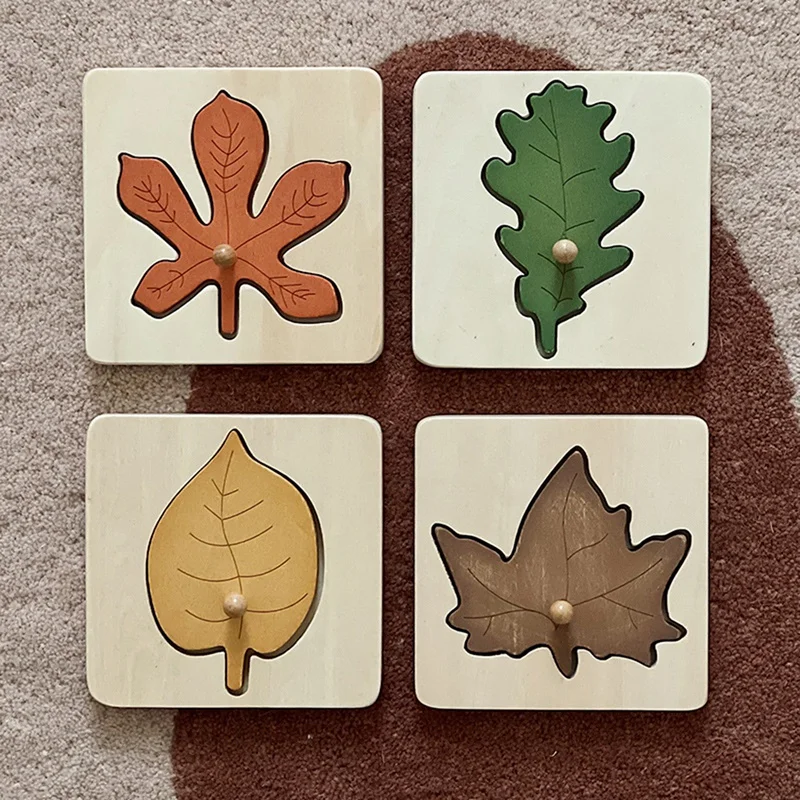 Leaf Puzzle Hand-Grabbing Jigsaw Puzzle Children's Educational Early Education Cognitive Toy