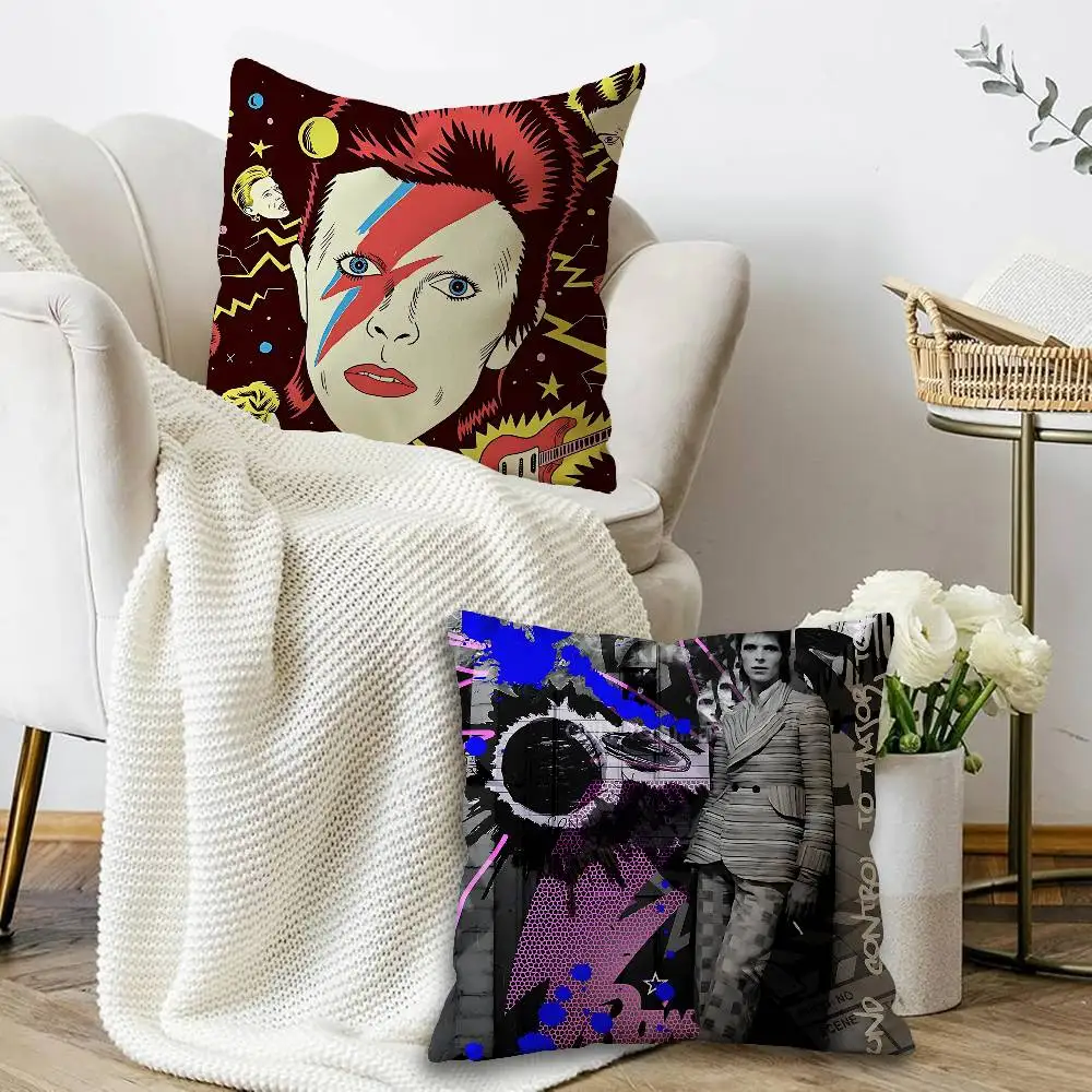 Musician D-David B-BowieS Personalized picture text home decorative pillows Household Gifts 45x45cm