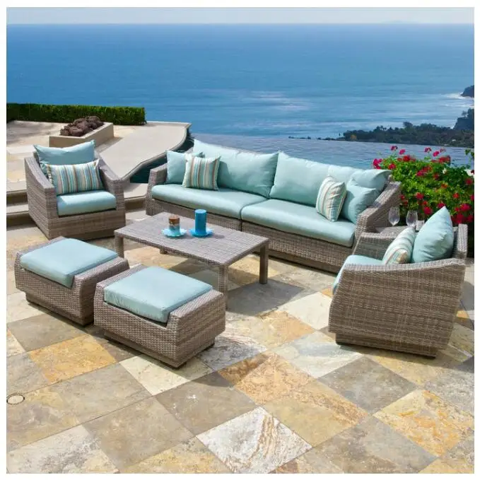 

Дешевая мебель из ротанга для отдыха на открытом воздухе, современный диван